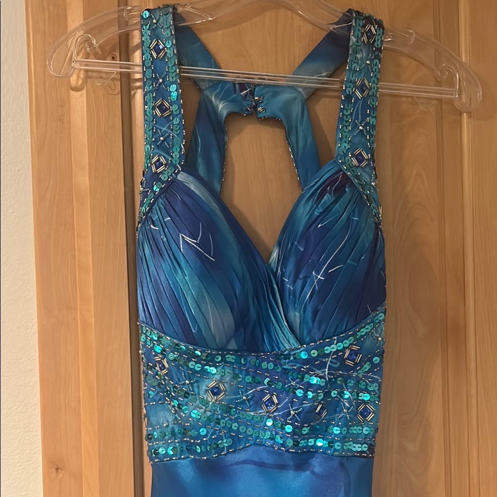 Stunning Blue Embellished Dress